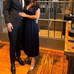 Moon River Navy Blue Dress